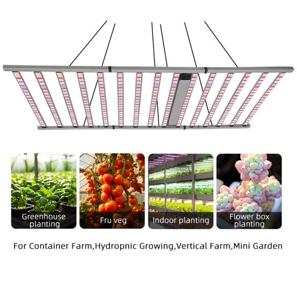 Grow Lights For Indoor Vegetables 1600W UV IR Foldable LED Grow Light Aluminum Alloy Full Spectrum LED Lamp