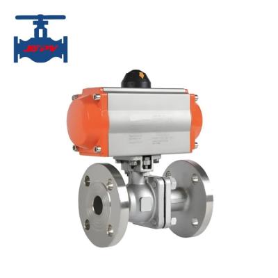 Pneumatic Actuator Driven Ball Valve WCB CF8 CF8M Flanged Ball Valve
