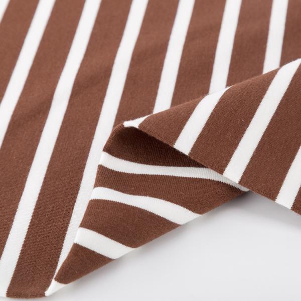 190 гм полосатая вязаная ткань пряжа окрашенная чистый хлопок дышащая футболка ткань