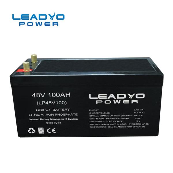 Батарея 48V 100Ah фосфорнокислого железа лития Bluetooth 5.12kwh с умным BMS