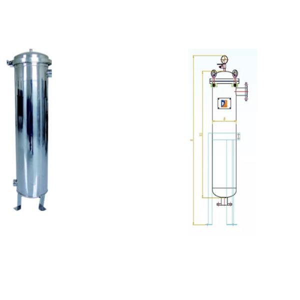 Industrial Single Bag Filter Housing , Water Filter Housing Stainless Steel