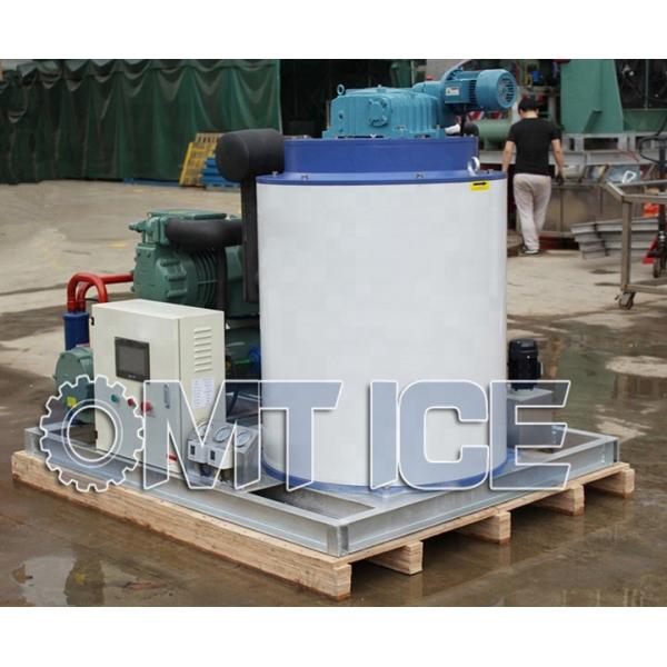 Máquina de hielo de agua salada de 5 toneladas, refrigeración automática por agua para barcos pesqueros