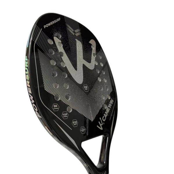 3K Full Carbon Fiber Beach Tennis Racket Sand Grit Surface Tennis Padel with Carry Bag