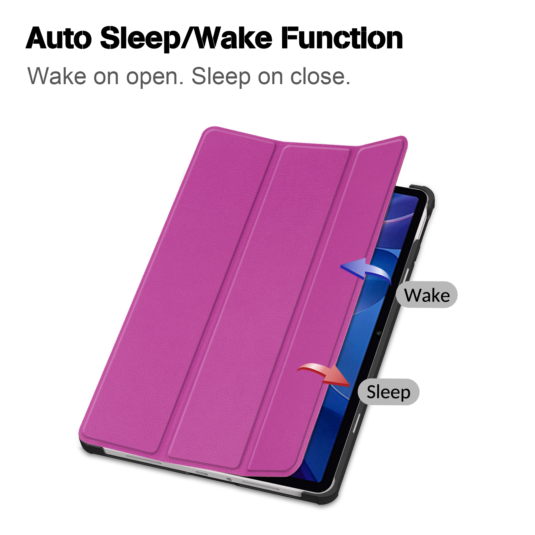 Laudtec Slim Stand Protective Cover with Hard PC Translucent Back Shell PU Leather Cover for Redmi Pad 2 2025 Case