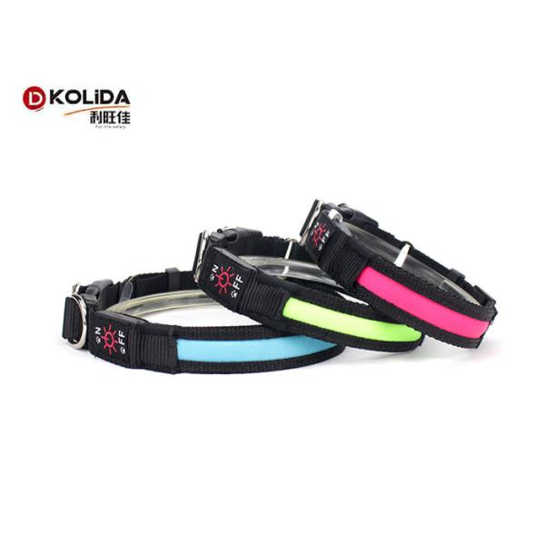Multi Color Safety LED Dog Collar Harness Flashing Light Up For Dark Environment / Night