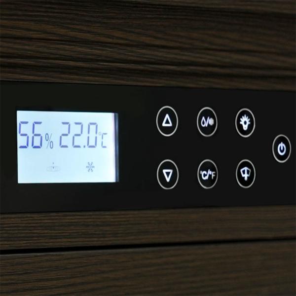 Premium Quality Dark Brown Solid Wood Frame Cigar Cooler Humifier With Locker