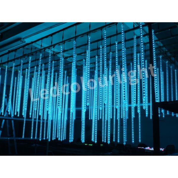 1000mm LED Meteor Lights RGB Full Color Milky White Tube for Outdoor Decorative Application