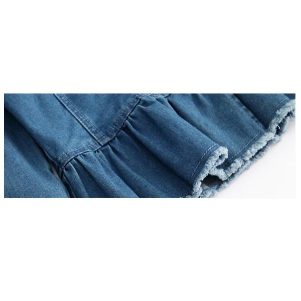 Fashion Spring Casual Girls Denim Clothes Damaged Denim Jacket OEM Service