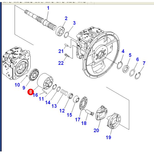 PC130 PC128 Excavator Hydraulic Pump Parts , HPV140 HPV165 Hydraulic Swash Plate