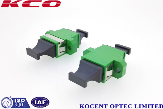 Single Mode Simplex MPO MTP Adapter , Up to Down MTP APC Terminal Green Adaptor