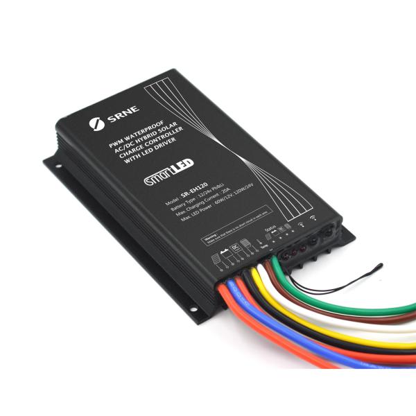 Outdoor Dimming AC DC Hybrid Solar Charge Controller 12v 24v 15A 280g Weight
