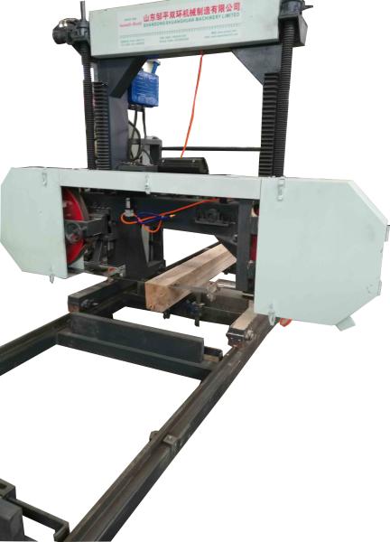 MJ1000/MJ1600 Portable Horizontal Band Sawmill for teak wood board cutting used