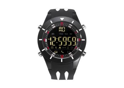 Black Andriod Bluetooth Sports Watch PU Strap With App Remind Function