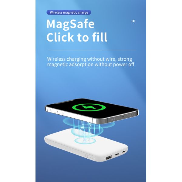 Portable Power Bank 5W Wireless Magnetic Power bank Charger Battery Magnet 5000mAh for Phones