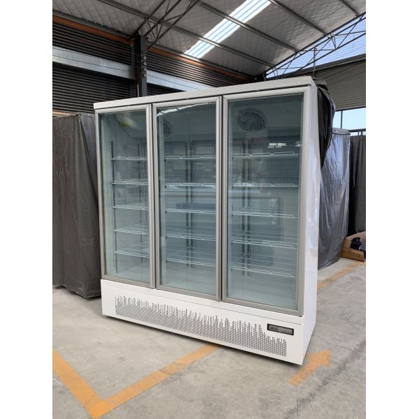 Commercial Upright Fridge 2 Glass Door Reach In Refrigerator Commercial Beverage Cooler