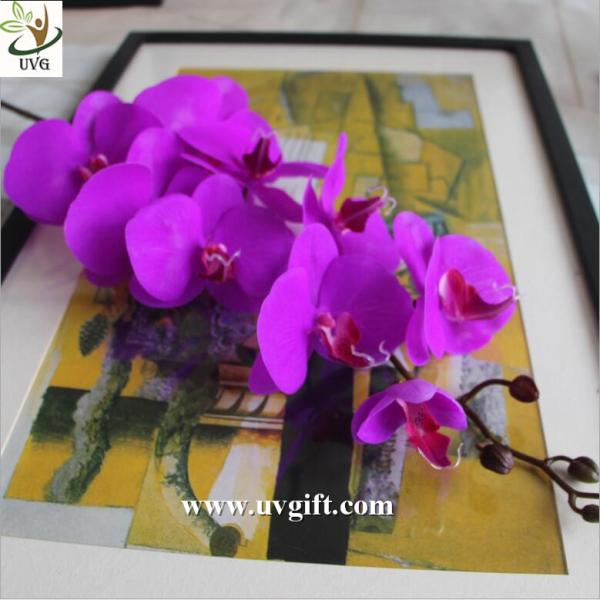 UVG White real touch PU orchid artificial flower wholesaler for latest wedding decoration
