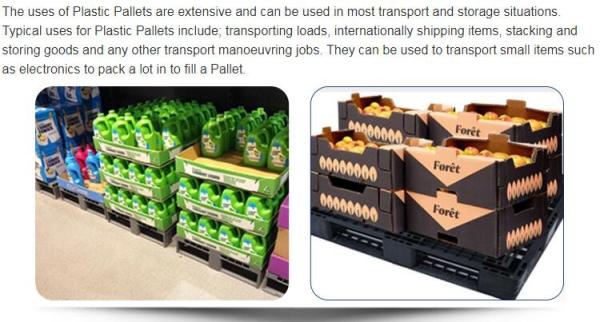 Light weight one time plastic pallets for transport and storage, Heavy duty cross bottom plastic pallet with 6 runners