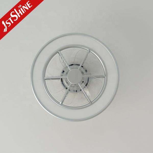 6 velocidades Ventilador de teto ajustável Lâmina oculta Controle remoto LED Fonte de luz 1stshine