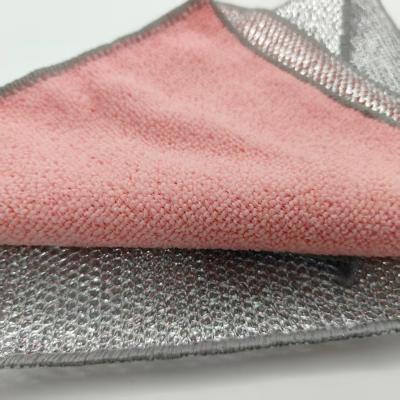 Green Silver Powder Composite Cleaning Cloth Durable Quick-Dry