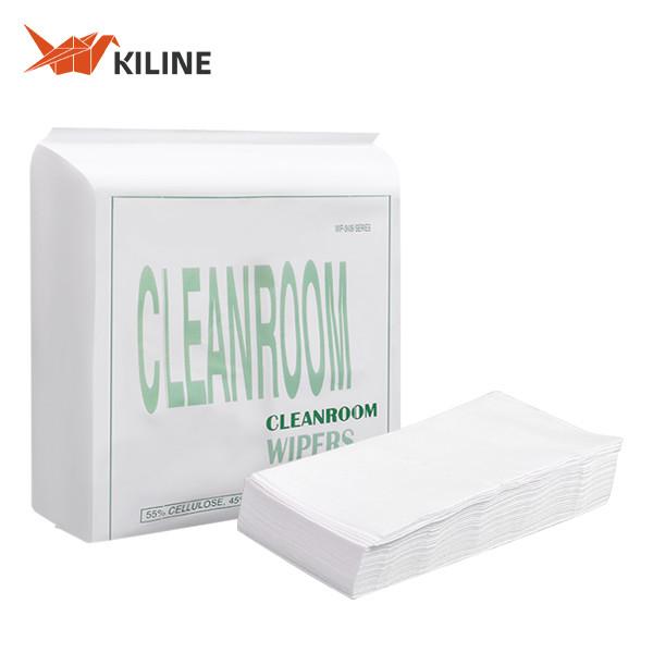 50gsm Industrial Cleaning Cloth Non Woven Cleanroom Wipes With Low Linting