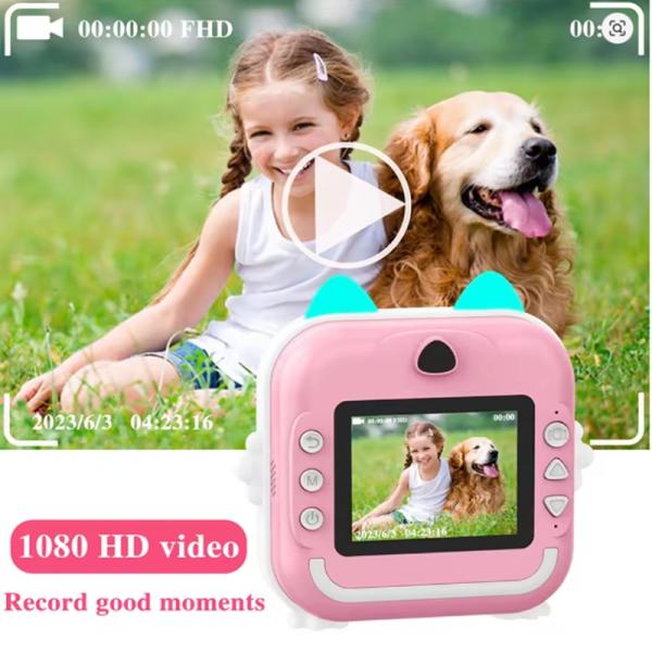 Children 1080P HD Digital Camera Toys Instant Print for Kids Thermal Print Camera Instant Print Photo Video With 32G Memory Card