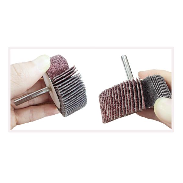 Aluminum Oxide Sanding Flap Wheels for Drill Shank Mounted Custom Size Grit OBM Supported Abrasive Grinding Tool