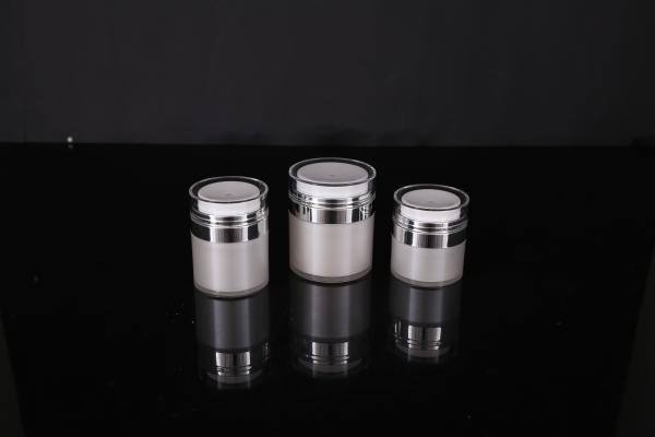 hand lip crystal pump empty square white Screen Printing Airless 30ml Cosmetic Cream Jars