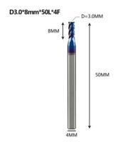 4 Flutes Solid Tungsten Carbide End Mill HRC50 For Stainless Steel