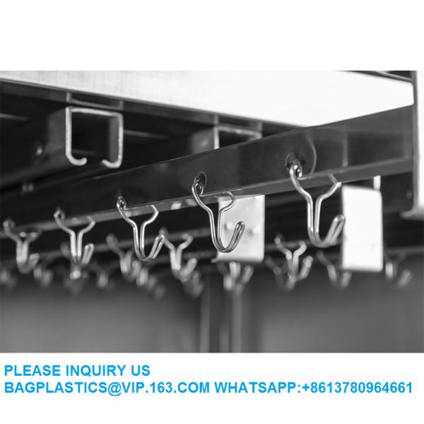Lab Furniture Supplies Factory Customized Stainless Steel Metal Cabinet With Hook