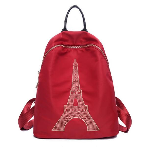 Eiffel Tower handbag new shoulder bag fashion in Europe and America Fan waterproof nylon backpack schoolbag tide female