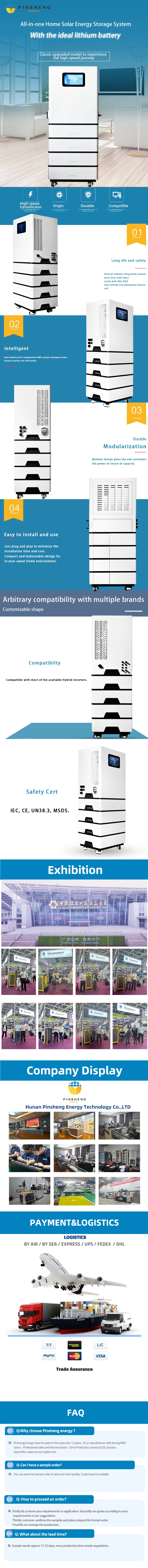 Жилой дом ESS 10кВт 20кВт 30кВт складируемая гибридная солнечная инвертируемая батарея lifepo4 все в одном шкафу ESS