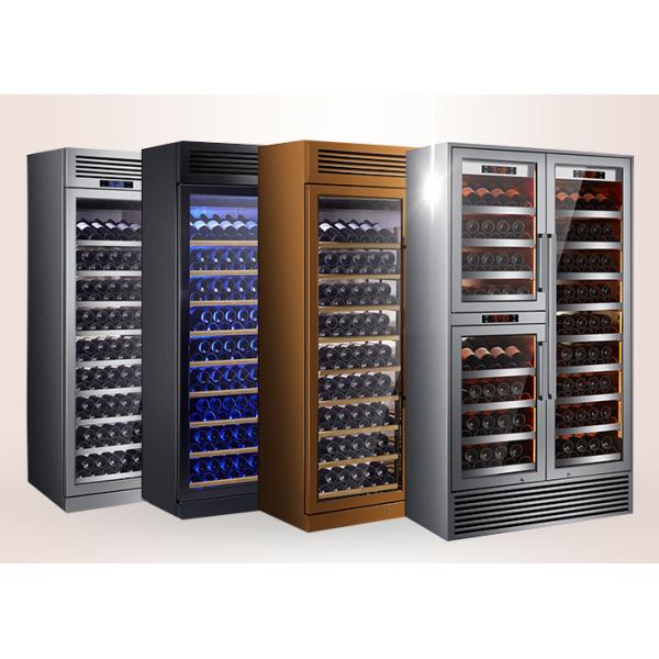Full 304 200 Bottles Stainless Steel Wine Fridge Commercial Cooler Cabinet