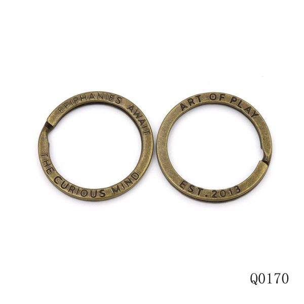 30mm Key Chain Ring OEM Brass Keychain Ring Round Old Fashion Style
