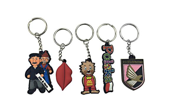Animal Cartoon PVC Rubber Keychain Soft Touch Feeling Bag Accessories