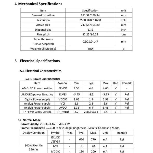 15.6 Inch Amoled Display Module 3840*2160 Resolution EDP Interface Driving IC RM98110   600C/D
