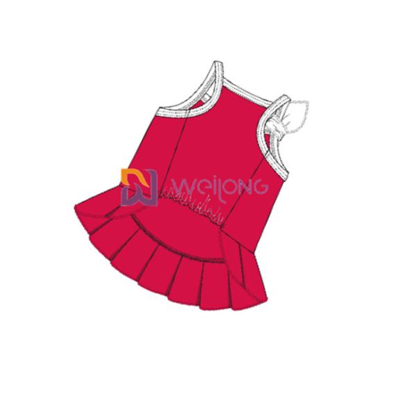 Customized Cvc Jersey Sailor Anchor Pet Dress Breathable Dog Dress Female