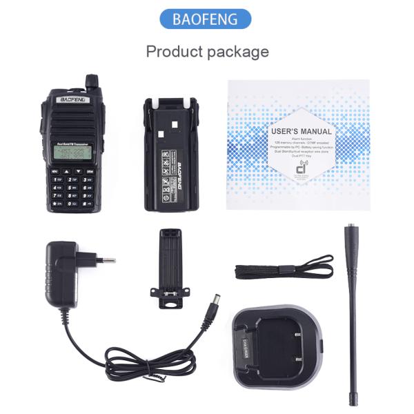 220g Black UV82 8W BAOFENG Dual Band 2 Way Walkie Talkie UV-82 and Top Selling Radio