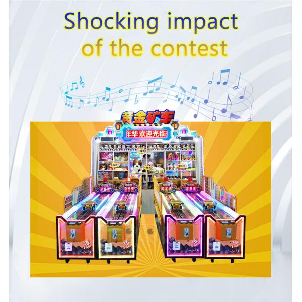 Carnival Multi Players Coin Operated Arcade Machines Golden Minecart For Amusement Park Fast