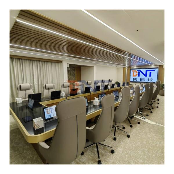 Conference Table Pop up LCD Monitor Lift BNT 17 3 Retractable Touch Screen