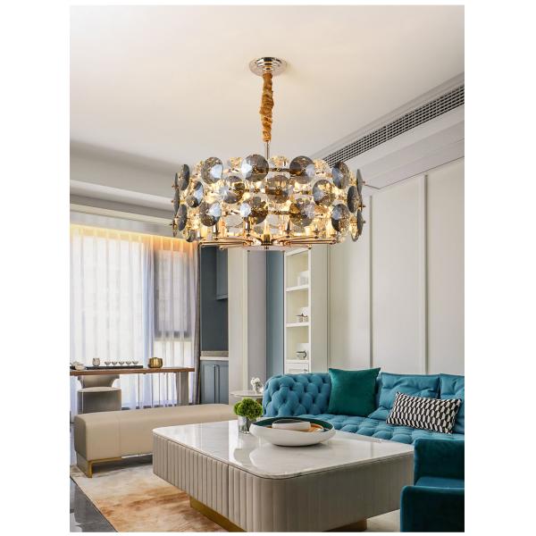 Modern smoke gray crystal chandelier in the living room contemporary chandelier(WH-CY-191)