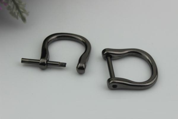 Nickel Plated Metal D Ring Buckle Bag Fittings,18MM Zinc Alloy D-ring For Handbag