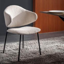 Soft Velvet Upholstered Dining Chair Stain Resistant For Apartment