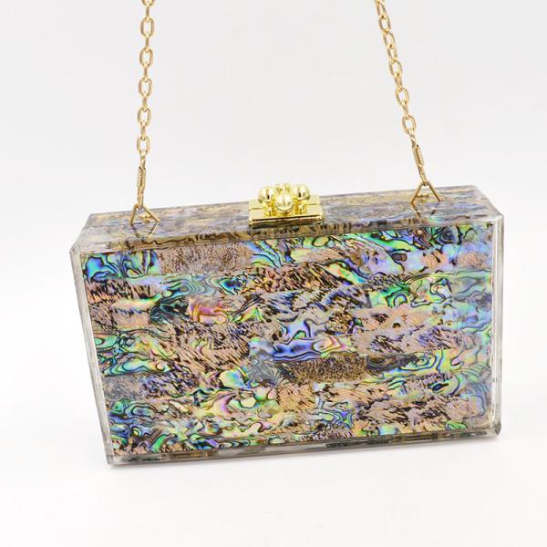 Acrylic Colorful Shells Evening Clutch Bags High End Party Bridesmaid Bag