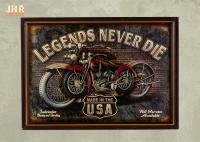 Le bar en bois d'antiquité de décor de mur de moto de résine signe les plaques décoratives de mur