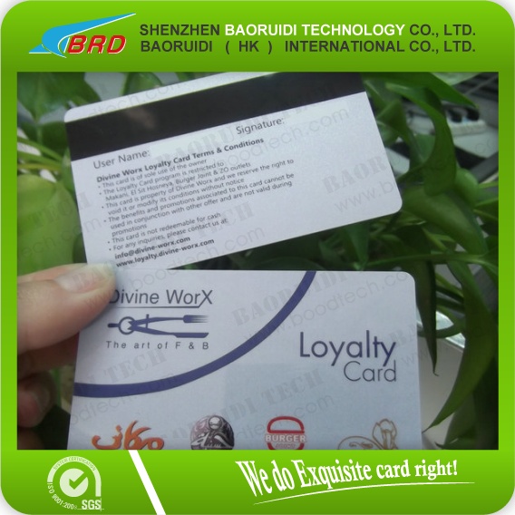 plastic loyalty card