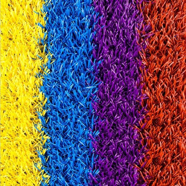 Topiary 35mm Colorful Artificial Grass / 4 Color Laying Fake Turf Envrionmentally