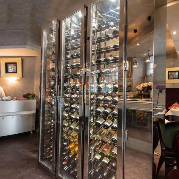 Coating Stainless Steel Bar Cabinet Waterproof Modern Wine Storage Cabinet