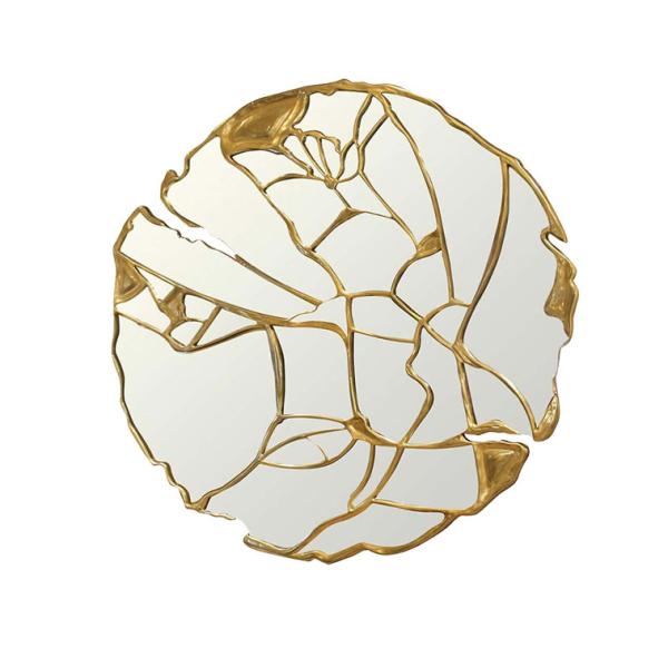 Full Length Hanging Brushed Brass Mirror 100x200cm Decorative