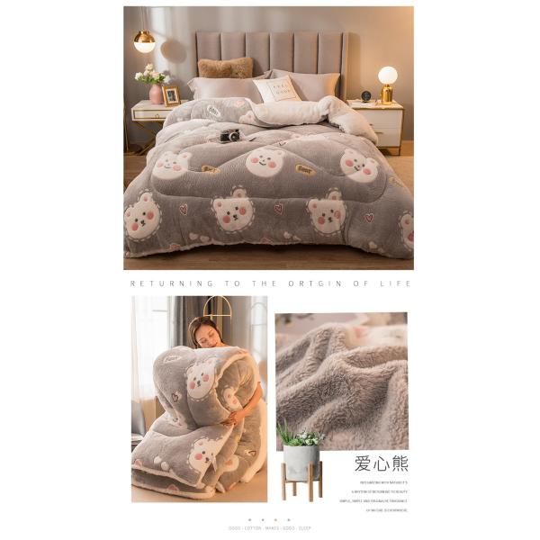 Настройка логотипа постельное одеяло одеяло бархатная вышивка теплая толстая одеяло зимнее одеяло плюшевое готово