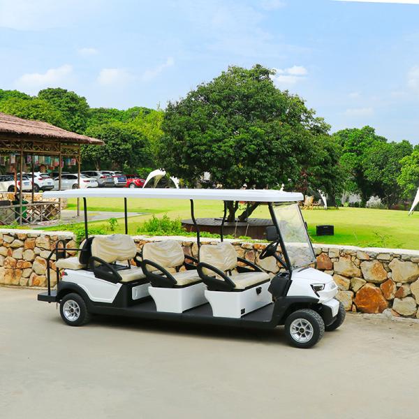 Sightseeing Electric Golf Buggy 6+2 Seater With Lithium Battery Strong Power High Climbing Capacity